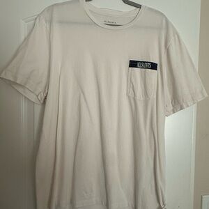 All Saints Off-White Men's Short Sleeve Tee